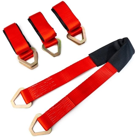 Kapsco Moto Kapsco Moto TRAIL-510 2 x 36 in. Axle Straps with Steel D-Rings TRAIL-510